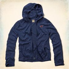 Camisa Masculina Hollister - Manga longa zíper